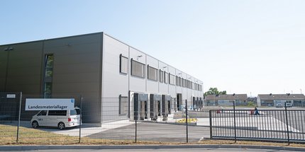 Das Landesmateriallager in Andernach. Foto: Pape
